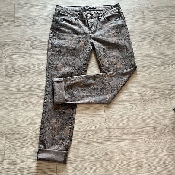 Hidden Jeans Denim - Hidden Jeans Animal Print Python Shimmery Stretchy Jeans